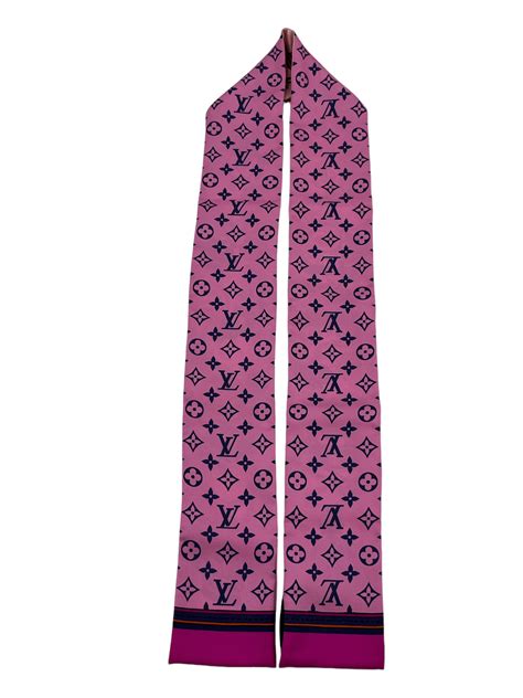 LOUIS VUITTON Silk Monogram Superstition Bandeau Rose